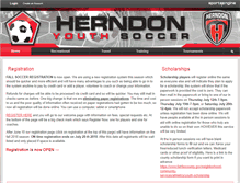 Tablet Screenshot of herndonyouthsoccer.org